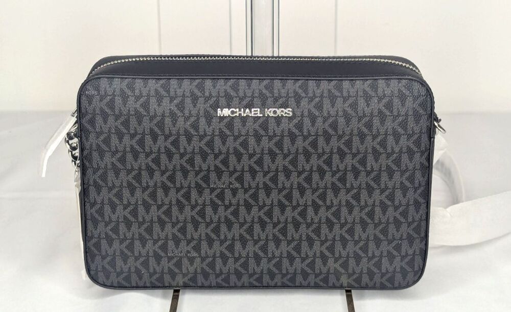 Michael Kors Jet Set Leather Crossbody Bag - Black, Brand New